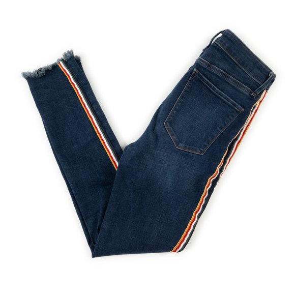 ABERCROMBIE & FITCH Simone High Rise Ankle jeans w/side-leg stripe size 4 - Picture 10 of 11
